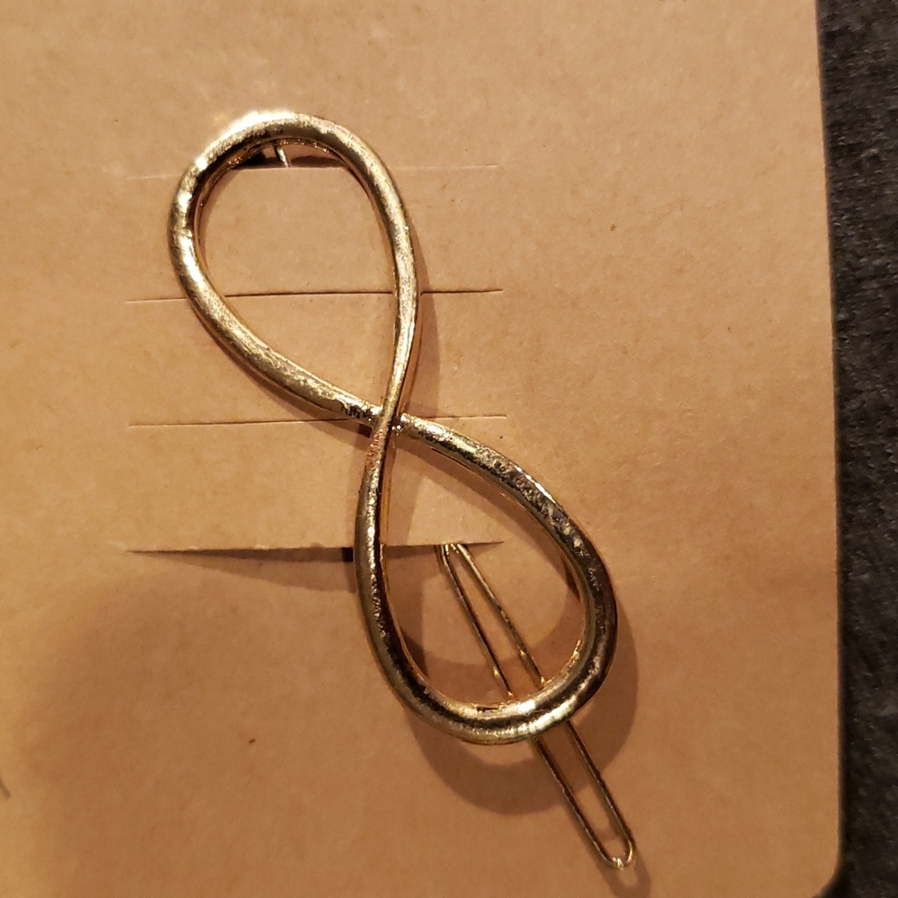 Silver Infinity Symbol Hair Clip 5x25
